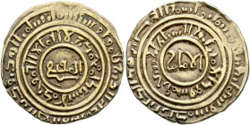 CRUSADERS. Latin Kingdom of Jerusalem (?). Imitation Bezants, 11th-12th centuries. Bezant (Electrum, 21 mm, 4.90 g, 9 h), imitating a dinar of the Fat...