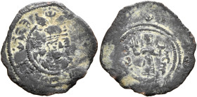 ISLAMIC, Umayyad Caliphate. temp. 'Abd al-Malik ibn Marwan, AH 65-86 / AD 685-705. Pashiz (Copper, 16 mm, 0.71 g, 12 h), Arab-Sasanian type, citing go...