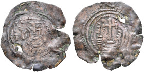 ISLAMIC, Umayyad Caliphate. temp. 'Abd al-Malik ibn Marwan, AH 65-86 / AD 685-705. Pashiz (Bronze, 23 mm, 1.00 g, 3 h), Arab-Sasanian, anonymous type,...
