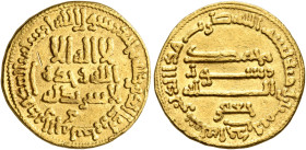 ISLAMIC, 'Abbasid Caliphate. temp. Al-Rashid, AH 170-193 / AD 786-809. Dinar (Gold, 18 mm, 4.24 g, 6 h), citing Ja'far ibn Yahya Barmaki, without mint...