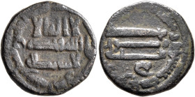 ISLAMIC, 'Abbasid Caliphate. temp. Al-Rashid, AH 170-193 / AD 786-809. Fals (Bronze, 18 mm, 4.27 g, 2 h), al-Mada'in (Ctesiphon), AH 181 = AD 797/8. A...