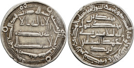 ISLAMIC, 'Abbasid Caliphate. temp. Al-Rashid, AH 170-193 / AD 786-809. Dirham (Silver, 27 mm, 2.84 g, 6 h), citing the governor Asad ibn Yazid, Arminy...