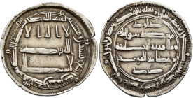 ISLAMIC, 'Abbasid Caliphate. temp. Al-Amin, AH 193-198 / AD 809-813. Dirham (Silver, 25 mm, 2.73 g, 3 h), citing the names 'Daud' and 'Sard' on the re...