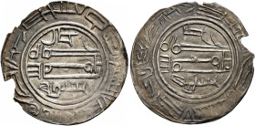 ISLAMIC, 'Abbasid Caliphate. Uncertain period, circa AH 200-400 = circa AD 800-1000. Dirham (Silver, 24 mm, 2.22 g), a contemporary imitation of an Ab...