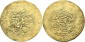 ISLAMIC, al-Maghreb (North Africa). Ziyanids. 'Abd al-Wahid, AH 814-827, 831-833 / AD 1411-1424, 1428-1430. Dinar (Gold, 32 mm, 4.46 g, 12 h), Tilimsa...