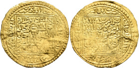 ISLAMIC, al-Maghreb (North Africa). Marinids. Abu Ziyan Muhammad III, AH 774-775 / AD 1372-1373. Dinar (Gold, 33 mm, 4.65 g, 12 h), citing Abu Ziyan M...
