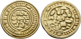 ISLAMIC, Arabia. Sulayhids. 'Ali ibn Muhammad, AH 439-473 / AD 1047-1081. Dinar (Electrum, 22 mm, 2.16 g, 6 h), a local imitation, possibly struck in ...