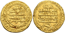 ISLAMIC, Fatimids. al-Qa’im bi-Amr Allah, AH 322-334 / AD 934-946. Solidus (Gold, 18 mm, 4.17 g, 6 h), posthumous issue, struck under al-Mansur Isma'i...