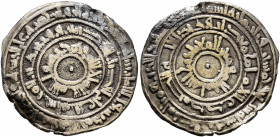 ISLAMIC, Fatimids. al-Mu'izz li-Din Allah, AH 341-365 / AD 953-975. Half Dirham (Silver, 19 mm, 1.26 g), al-Mahdiya, AH 357 = AD 967/8. Album 699. Som...
