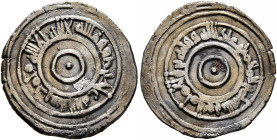 ISLAMIC, Fatimids. al-'Aziz billah, AH 365-386 / AD 975-996. Half Dirham (Silver, 18 mm, 1.25 g), mint and date off flan. Album 705. Minor deposits an...