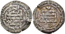 ISLAMIC, Persia (Pre-Seljuq). Saffarids. Kuthayyir ibn Ahmad, AH 305-306 / AD 917-918. Dirham (Silver, 28 mm, 2.60 g, 10 h), a donative issue, citing ...