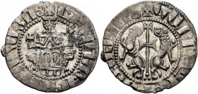 ARMENIA, Cilician Armenia. Royal. Levon I, 1198-1219. Tram (Silver, 22 mm, 2.86 g, 7 h). 'Levon King of all the Armenians' (in Armenian) Levon seated ...