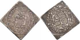 AUSTRIA. Salzburg, Erzbistum. Paris von Lodron, 1619-1653. 1/9 Talerklippe 1644 (Silver, 24x23 mm, 3.11 g, 12 h). :SANCT:RUTBER-TVS•EPS:SAL:1644 St. R...