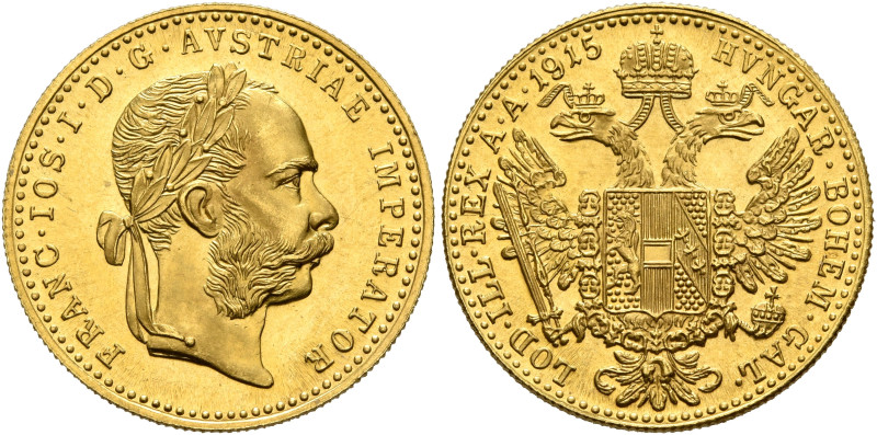 AUSTRIA. Kaisertum Österreich-Ungarn. Franz Josef I, 1867-1916. Dukat (Gold, 20 ...