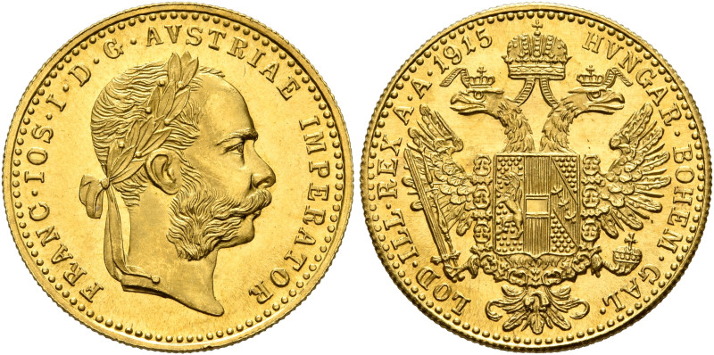 AUSTRIA. Kaisertum Österreich-Ungarn. Franz Josef I, 1867-1916. Dukat (Gold, 20 ...