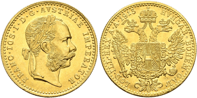 AUSTRIA. Kaisertum Österreich-Ungarn. Franz Josef I, 1867-1916. Dukat (Gold, 20 ...
