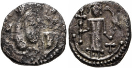 BRITISH, Anglo-Saxon. Secondary Sceattas. Circa 720-745. Sceatt (Silver, 11 mm, 0.95 g, 3 h), Series K/L, type 20/16 mule, mint in East Kent or London...