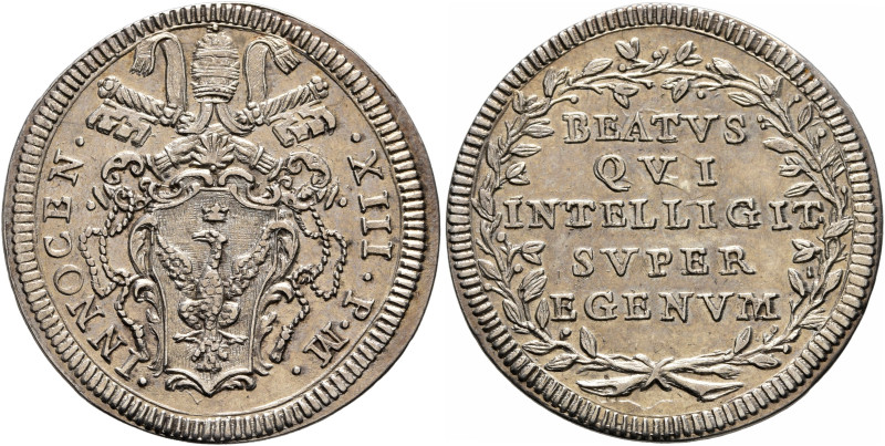 ITALY. Papal Coinage. Innocent XIII, 1721-1724. Giulio (Silver, 26 mm, 3.00 g, 1...