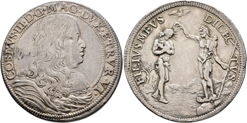 ITALY. Toscana (Granducato). Cosimo III de Medici, 1670-1723. Piastra 1680 (Silv...