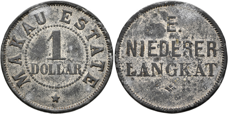 NETHERLANDS. Wilhelmina, 1890-1948. Dollar (Coated Zinc, 28 mm, 6.42 g, 12 h), S...