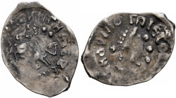 RUSSIA, Grand Principality of Muscovy. Vasili II Vasiliyevich Tyomniy (the Blind), 1425-1462. Denga (Silver, 15 mm, 0.39 g), Moscow, after 1447. Knyaz...