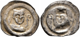 SWITZERLAND. Basel, Bistum. Heinrich IV. von Isny, 1275-1286. Runder Pfennig (Silver, 16 mm, 0.39 g). Mitred bust of the bishop facing, face turned ha...