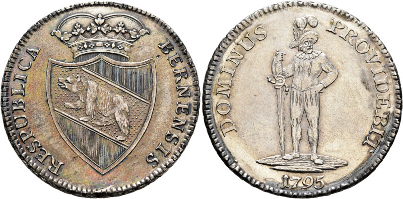 SWITZERLAND. Bern. Stadt. Taler 1795 (Silver, 39 mm, 29.40 g, 6 h). RES PUBLICA ...