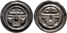 SWITZERLAND. Luzern. Stadt, 16th century. Haller (Billon, 13 mm, 0.16 g). Facing bishop's head. Rev. Incuse of obverse. HMZ 2-628a. Beautifully toned....