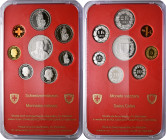 SWITZERLAND. Schweizerische Eidgenossenschaft (Swiss Confederation). 1848-present. Coin Set 1991 (Copper-Nickel, 172x115 mm, 260.33 g). 1 Rappen to 5 ...