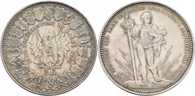 SWITZERLAND. Schützentaler (Shooting Talers). 5 Franken – Schützenmedaille (Shooting Medal) 1879 (Silver, 37 mm, 25.00 g, 6 h), confederate Shooting F...