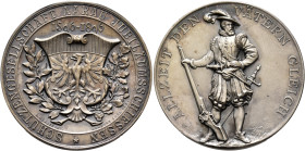 SWITZERLAND. Schützenmedaillen (Shooting Medals). Schützenmedaille (Shooting Medal) 1896 (Silver, 38 mm, 24.56 g, 12 h), confederate Shooting Festival...