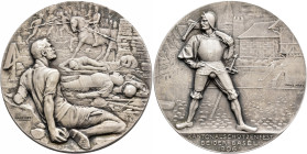 SWITZERLAND. Schützenmedaillen (Shooting Medals). Schützenmedaille (Shooting Medal) 1906 (Silver, 41 mm, 29.56 g, 12 h), cantonal Shooting Festival of...