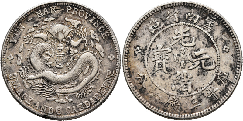 CHINA, Qīng dynasty. Dézōng (Guāngxù), 1875-1908. 1/2 Yuán - 50 Cents (Silver, 3...