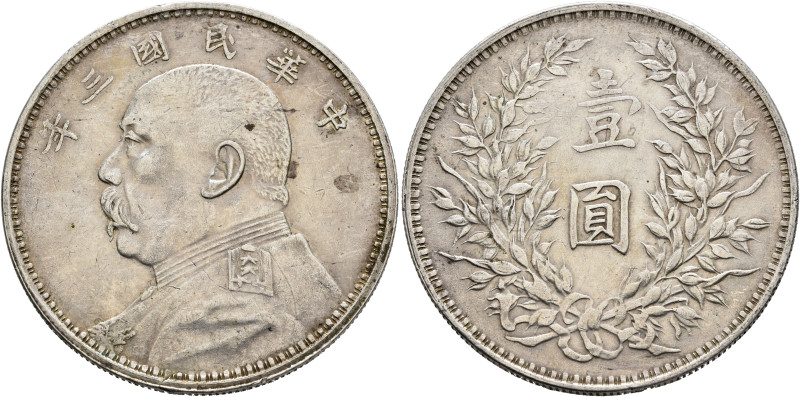 CHINA, ZHŌNGHUÁ MÍNGUÓ (REPUBLIC OF CHINA). 1912-1949. Yuán – Dollar Year 3 = 19...