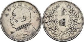 CHINA, ZHŌNGHUÁ MÍNGUÓ (REPUBLIC OF CHINA). 1912-1949. Yuán – Dollar (Silver, 38 mm, 26.91 g, 12 h), variety with seven characters, Year 10 = 1921. Ye...