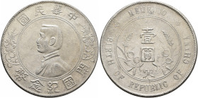 CHINA, ZHŌNGHUÁ MÍNGUÓ (REPUBLIC OF CHINA). 1912-1949. Yuán – Dollar (Silver, 39 mm, 26.49 g, 12 h), no date (1927). Yeoman 318a. Brushed, otherwise, ...