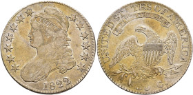 UNITED STATES. Federal Issues. Bust Half Dollar 1822 (Silver, 32 mm, 13.39 g, 6 h). Liberty bust left, 1822 below. Rev. UNITED STATES OF AMERICA Eagle...