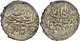YEMEN, North. Zaydi Imams (Qasimid). al-Mansur al-Husayn, AH 1139-1160 / AD 1726-1747. Kabir (Silver, 22 mm, 1.23 g), San'a, AH 1141 = AD 1728/9. Albu...