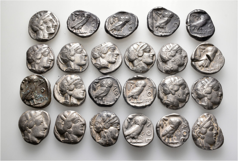 A lot containing 23 silver coins. All: Athenian Tetradrachms. Fair to fine. LOT ...