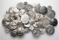 A lot containing 45 silver coins. Including: Greek. Fine to very fine. LOT SOLD AS IS, NO RETURNS. 45 coins in lot.


From a European collection, f...