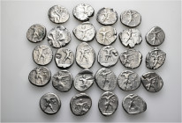 A lot containing 26 silver coins. All: Aspendos Staters. Fine to very fine. LOT SOLD AS IS, NO RETURNS. 26 coins in lot.


From a European collecti...