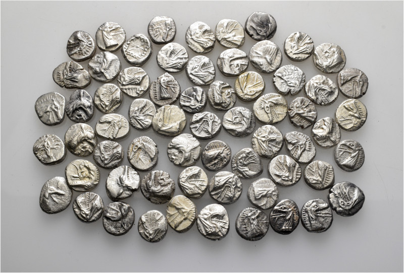 A lot containing 63 silver coins. All: Hektai from Halikarnassos. Mainly very fi...