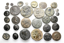 A lot containing 6 silver and 25 bronze coins. Including: Greek, Roman Provincial, Byzantine and Islamic. Fine to very fine. LOT SOLD AS IS, NO RETURN...