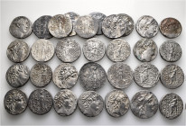 A lot containing 31 silver coins. All: Seleukid Tetradrachms. Fair to very fine. LOT SOLD AS IS, NO RETURNS. 31 coins in lot.


From a European col...