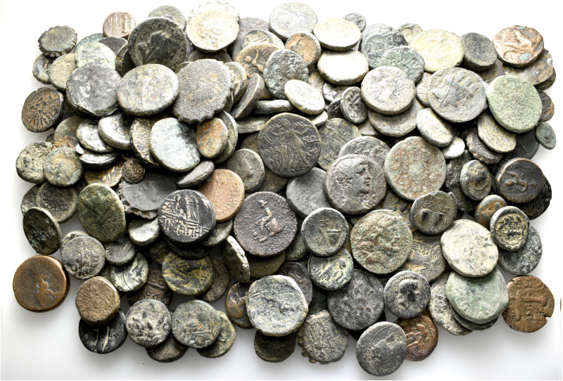 A lot containing 253 bronze coins. Including: Mainly Greek. Fair to fine. LOT SO...