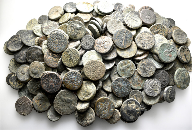 A lot containing 259 bronze coins. Including: Mainly Greek. Fair to fine. LOT SO...