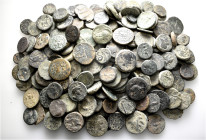 A lot containing 261 bronze coins. Including: Mainly Greek. Fair to fine. LOT SOLD AS IS, NO RETURNS. 261 coins in lot.


From a European collectio...