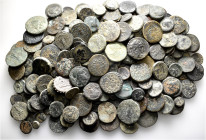 A lot containing 259 bronze coins. Including: Mainly Greek. Fair to fine. LOT SOLD AS IS, NO RETURNS. 259 coins in lot.


From a European collectio...