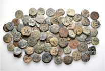 A lot containing 83 bronze coins. Including: Judaean. Fine to very fine. LOT SOLD AS IS, NO RETURNS. 83 coins in lot.


From a European collection,...