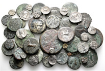 A lot containing 24 silver and 28 bronze coins. Including: Greek and Roman. Fine to very fine. LOT SOLD AS IS, NO RETURNS. 52 coins in lot.


From ...